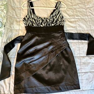 Love Tease Zebra Print Mini Dress